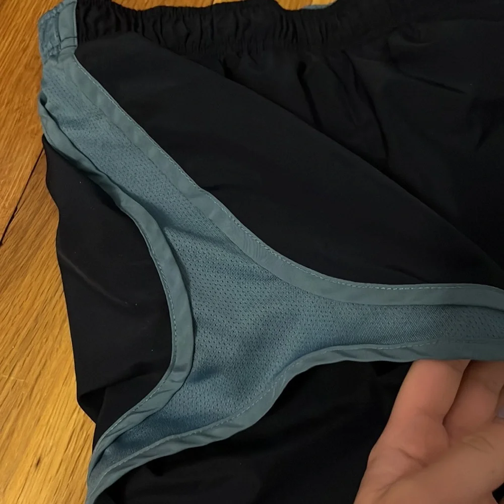 Nike blue Color-block running shorts